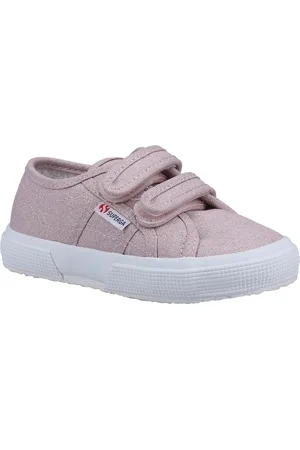 Superga 2750 Kids Straps Glitter Canvas Childrens Unisex Summer - - Size UK 12.5 Kids