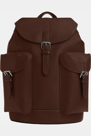 Coach Mens Warner Backpack in Pebbled Leather - - One Size