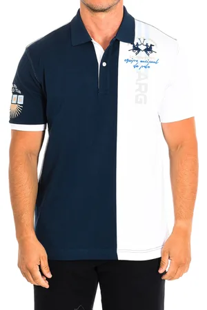 La Martina Mens Short Sleeve Polo TMP608-JS303 man - Cotton - Size Small