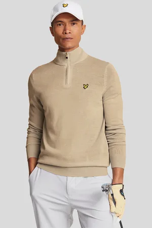 Lyle & Scott Mens Golf 1/4 Zip Merino Jumper - Size Small