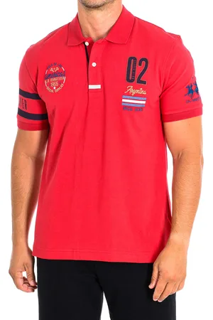 La Martina Mens Short Sleeve Polo TMP308-PK097 man - Cotton - Size Small