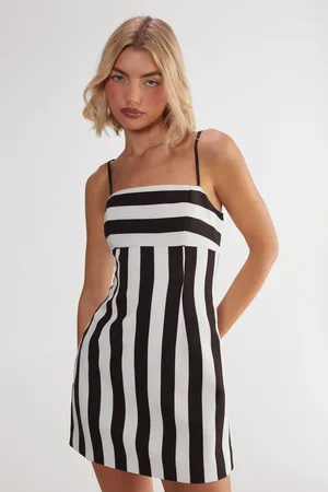 NASTY GAL Womens Tailored Stripe Mini Dress - - Size 8 UK