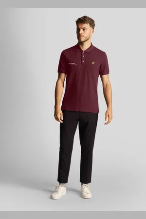 Lyle & Scott Mens and Plain Polo Shirt Co-Ordinates Print in Cotton - Size Small
