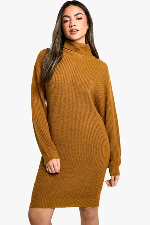 Boohoo Womens Basic Roll Neck Jumper Dress - - Size Small