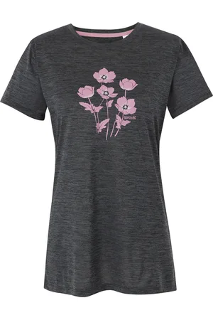 Regatta Womens/Ladies Fingal IX Flowers Marl T-Shirt (Seal Marl) - Size 20 UK