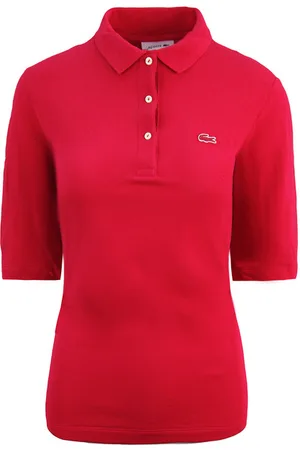 Lacoste Womens Polo Shirt Cotton - Size 6 UK