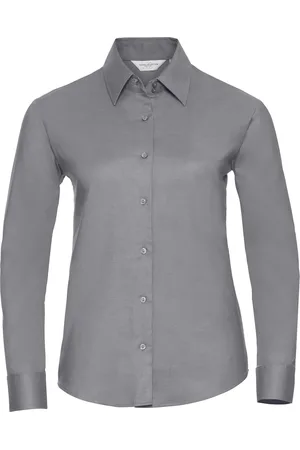 Russell Athletic Collection Womens/Ladies Oxford Long-Sleeved Shirt - Size 4XL