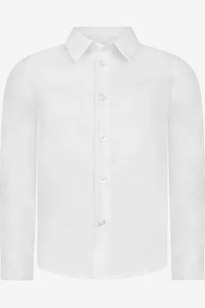 Emporio Armani Boys Cotton Long Sleeve Branded Shirt - - Size 6Y