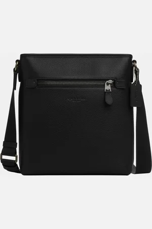 Coach Mens Slim Messenger in Pebbled Leather - - One Size