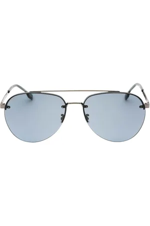 HUGO BOSS Mens Grey Lens Dark Ruthenium Sunglasses - - One Size