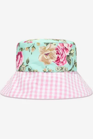 SELINI Girls Floral And Check Bucket Hat in
