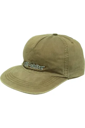 OFF-WHITE Mens Slanted Logo Cap Cotton - One Size