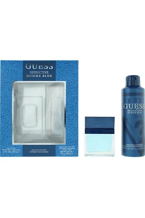Guess Mens Seductive Homme Blue Eau de Toilette 50ml + Body Spray 226ml Gift Set - One Size
