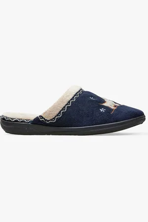 Padders SCOTTY Womens (EE Fit) Mule Slippers Navy - - Size UK 3