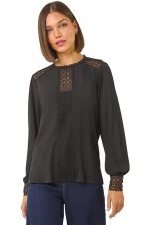 Roman Womens Lace Trim Top - - Size 10 UK