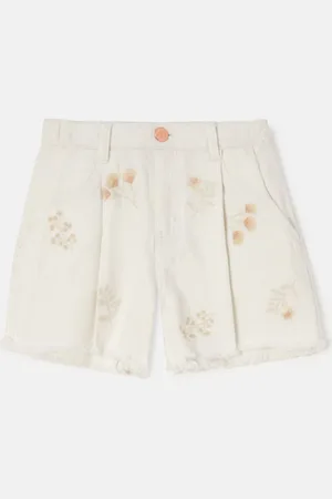 Angel & Rocket Girls Raya Embroidered Denim Short - Size 8Y