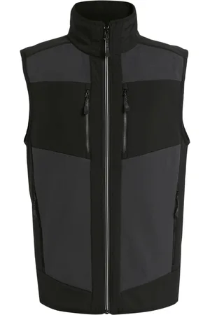Regatta Mens E-Volve Colour Block Softshell Body Warmer (Ash/Black) - - Size Large