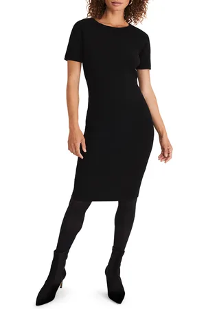 Phase Eight Womens Elsa Ribbed Short Sleeve T-Shirt Dress - - Size 16 UK
