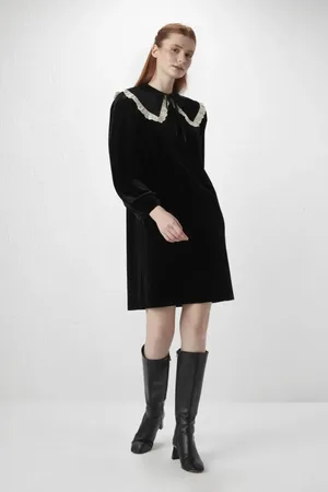 Gusto Womens Velvet Midi Dress in - Size Large
