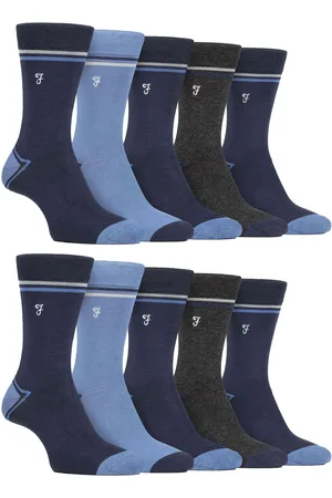 Farah Mens 10 Pair Multi-Pack Bright Bamboo Socks - - Size UK 6-11