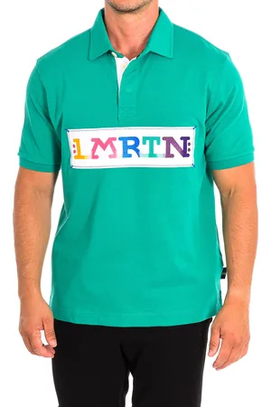 La Martina Mens Short Sleeve Polo TMP305-JS303 man - Cotton - Size Medium