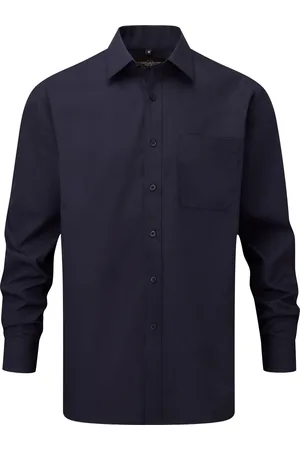 Russell Athletic Collection Womens/Ladies Poplin Long-Sleeved Shirt (French ) - Size Medium
