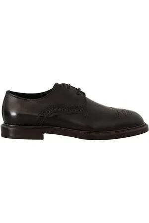 Dolce & Gabbana Mens Leather Dress Formal Derby Shoes Calf Leather - Size EU 39
