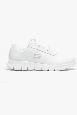 Skechers Womens RELAXED FIT: SURE TRACK - ERATH SR Ladies Leather Anti-Slip Shoes - Size UK 3.5