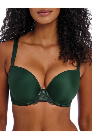 Freya Womens Loveland Moulded Plunge T-Shirt Bra - Boudoir Noir - Polyamide - Size 32D
