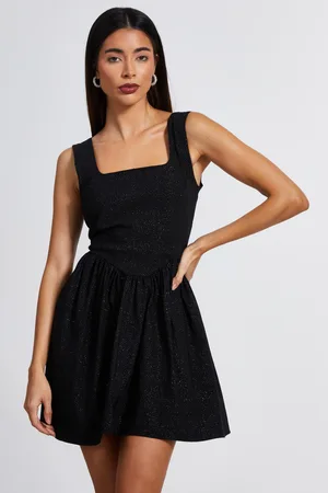 Quiz Womens Glitter Skater Dress - Size 10 UK