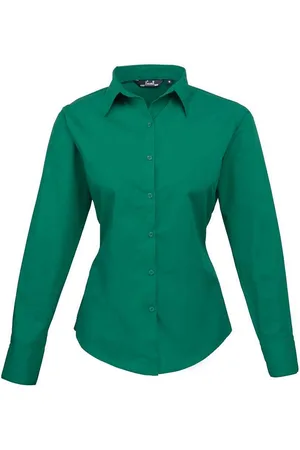 Premier Womens/Ladies Long-Sleeved Shirt - Size 8 UK