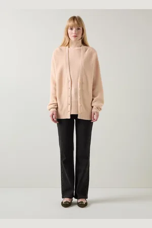 LK Bennett Womens Frances Cardigans, Camel - - Size 2XL