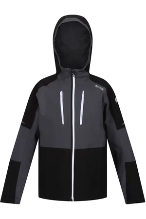 Regatta Childrens Unisex Childrens/Kids Highton IV Waterproof Jacket (Seal /Black) - Size 7-8Y