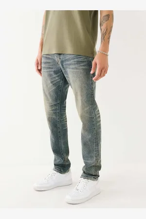 True Religion Mens Rocco Single Needle Flap 32In in Dark Wash - - Size 30 (Waist)