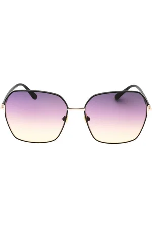Tom Ford Womens Claudia-02 Gradient Smoke Lens Shiny Sunglasses - One Size