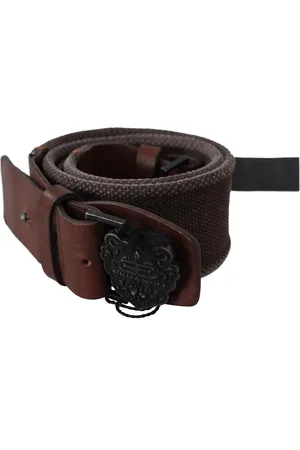 ERMANNO SCERVINO WoMens Dark Leather Wide Buckle Waist Belt - Size 70 cm