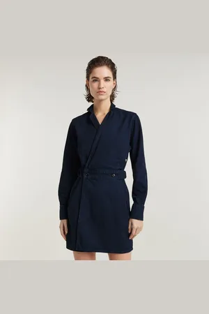 G-Star Womens G-Star RAW Wrap Dress - Cotton - Size Small