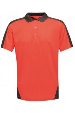 Regatta Mens Contrast Coolweave Pique Polo Shirt (Classic /Black) - Size Medium