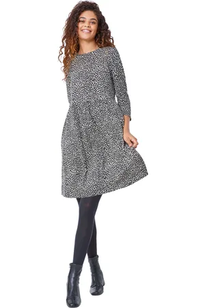 Roman Womens Animal Print Stretch Dress - - Size 18 UK