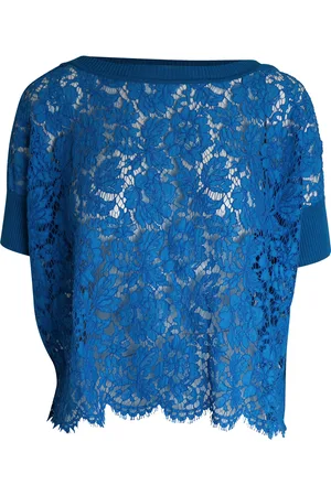 VALENTINO Pre-owned Womens Garavani Lace T-shirt in Cotton - Size Small