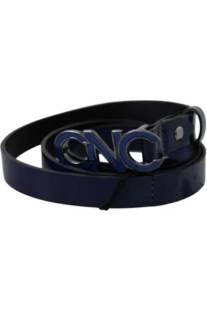 Costume National Mens Leather Logo Skinny Fashion Belt - Size 85 cm