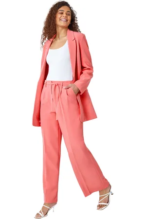 Roman Womens Crepe Stretch Straight Leg Trousers - - Size 12 UK
