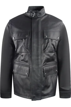 Belstaff Mens Grant Leather Jacket - Size Small