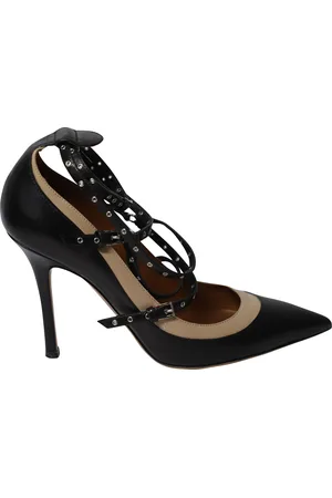 VALENTINO Pre-owned Womens Grommet Studded Pumps in Leather - Size UK 6.5