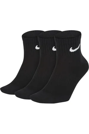 Nike SX7677 Unisex Everyday Lightweight Training Ankle Socks 3 Pairs Cotton - Size Large