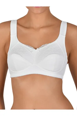 NATURANA Womens Wireless Lace Mastectomy Bra - Ecru - Polyamide - Size 46E