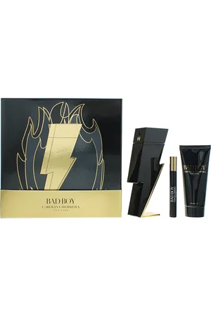 Carolina Herrera Mens Bad Boy Eau De Toilette 100ml Gift Set for Him - One Size