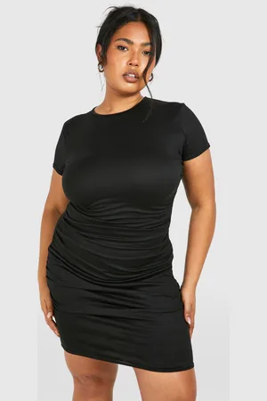 Boohoo Womens Plus Super Soft Ruched Bodycon Dress - - Size 26 UK