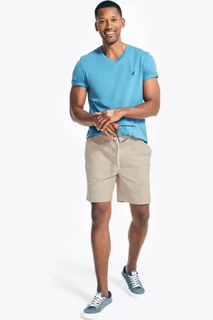 Nautica Mens Textured Cotton Boardwalk Shorts - - Size Small