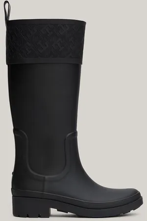Tommy Hilfiger RUBBER Womens Long Boots - Size UK 8